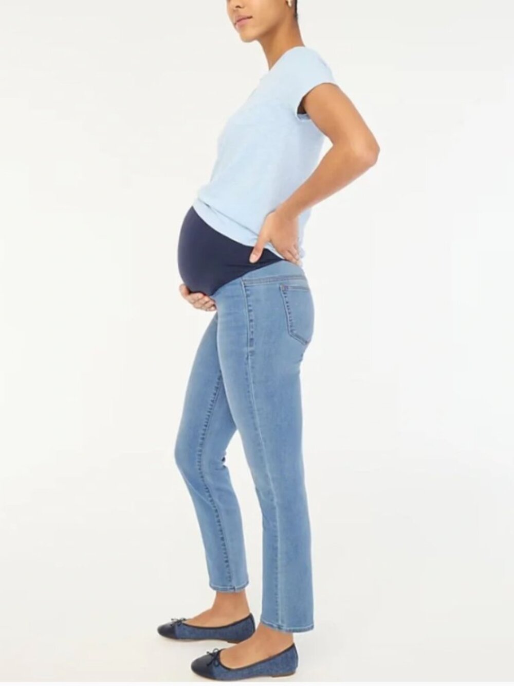 J. Crew Maternity Signature Stretch Light Wash Straight Leg Jeans 28